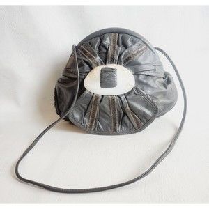 Vintage Atalla Handbags NY Leather Mother of Pearl Buckle  Shoulder Bag Purse